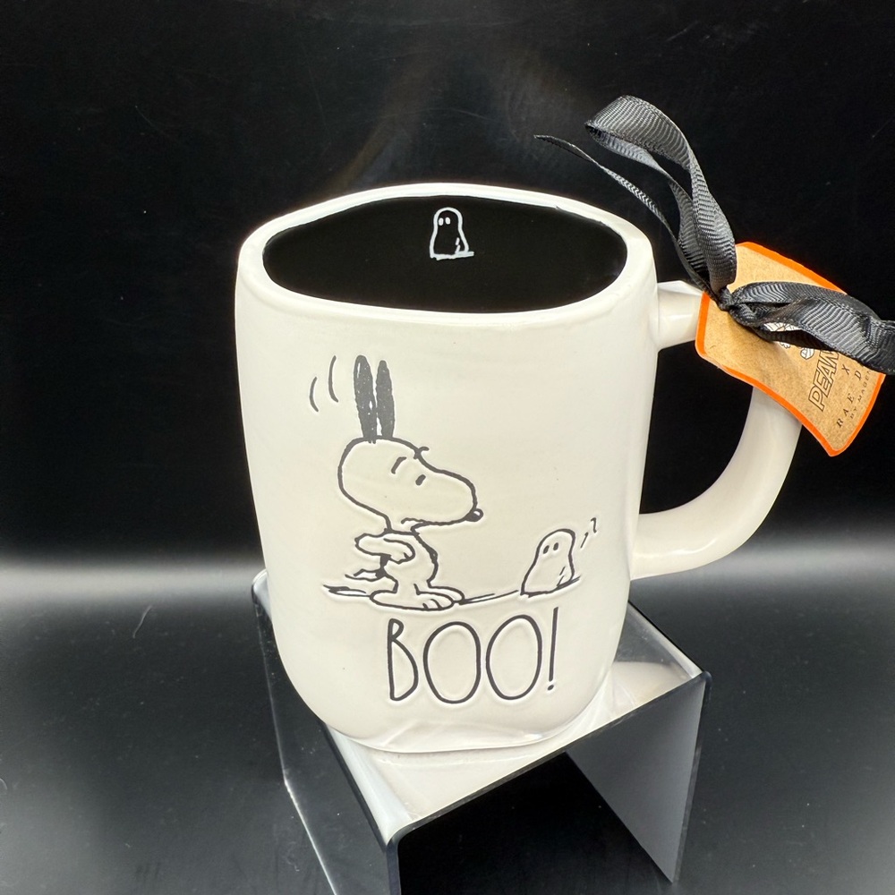 Rae Dunn Snoopy BOO Mug - Black and White